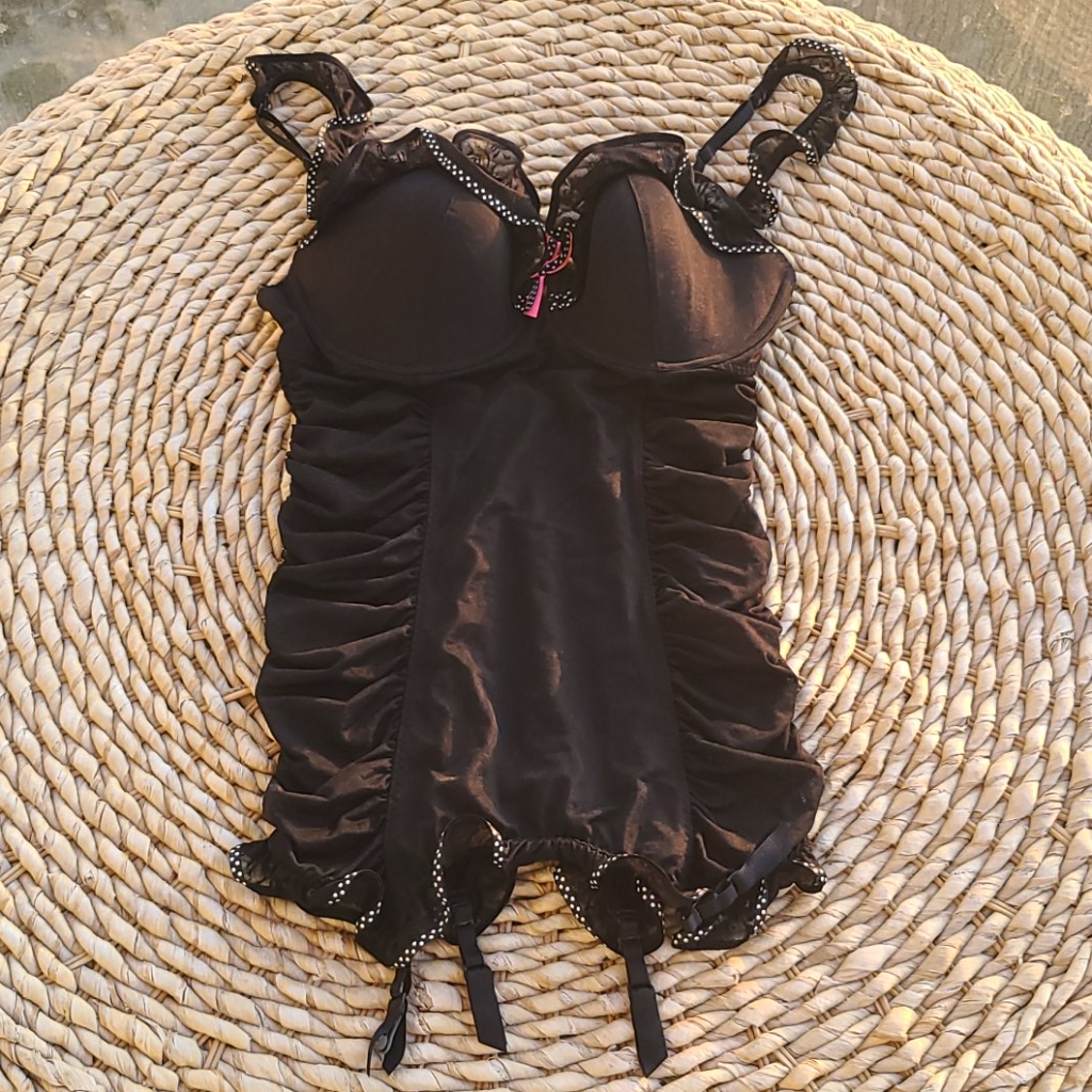 Black Babydoll Nightie With Bows